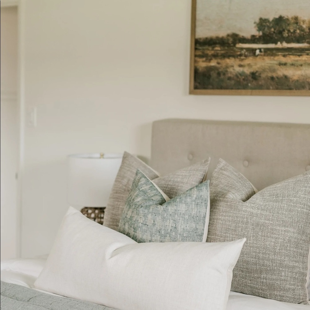 Lule & Co Blue Woven Pillow Cover